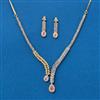 Cz Classic Necklace With 2 Tone Plating