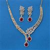 Cz Classic Necklace With 2 Tone Plating