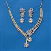Cz Classic Necklace With 2 Tone Plating