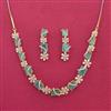Cz Classic Necklace With 2 Tone Plating