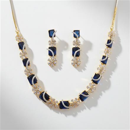 Cz Classic Necklace With 2 Tone Plating