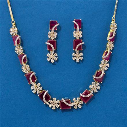 Cz Classic Necklace With 2 Tone Plating