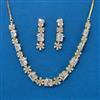 Cz Classic Necklace With 2 Tone Plating