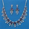 Cz Moti Necklace With Rhodium Plating