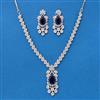 Cz Classic Necklace With Rhodium Plating