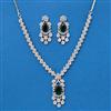 Cz Classic Necklace With Rhodium Plating
