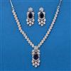 Cz Classic Necklace With Rhodium Plating