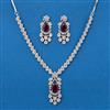 Cz Classic Necklace With Rhodium Plating