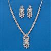 Cz Classic Necklace With Rhodium Plating