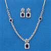 Cz Classic Necklace With Rhodium Plating