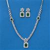 Cz Classic Necklace With Rhodium Plating