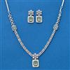 Cz Classic Necklace With Rhodium Plating