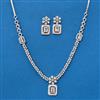 Cz Classic Necklace With Rhodium Plating