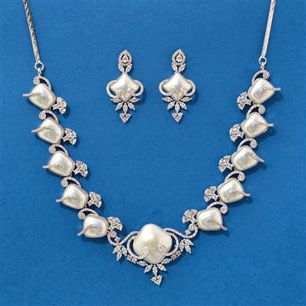 Cz Classic Necklace With 2 Tone Plating