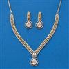 Cz Classic Necklace With 2 Tone Plating