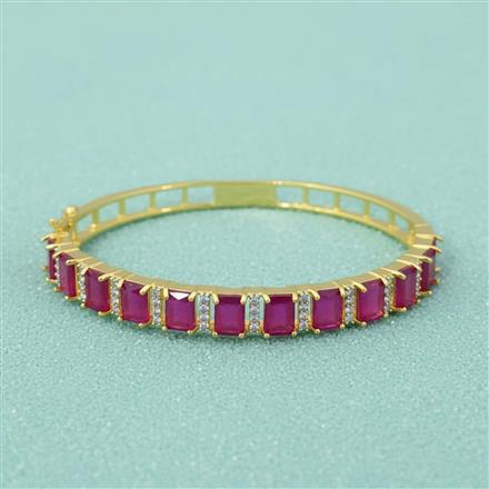 Cz Openable Kada With Gold Plating