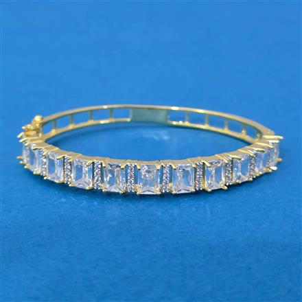 Cz Openable Kada With Gold Plating