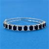 Cz Openable Kada With Rhodium Plating