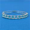 Cz Openable Kada With Rhodium Plating