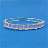 Cz Openable Kada With Rhodium Plating