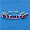 Cz Openable Kada With Rhodium Plating