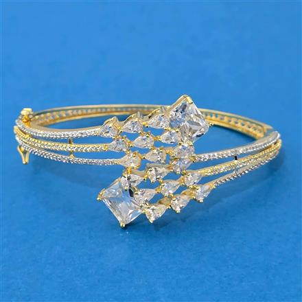 Cz Openable Kada With 2 Tone Plating