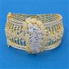 Cz Classic Kada With 2 Tone Rhodium Plating