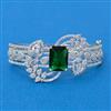 Cz Openable Kada With Rhodium Plating