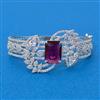 Cz Openable Kada With Rhodium Plating