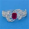 Cz Openable Kada With Rhodium Plating