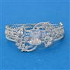 Cz Openable Kada With Rhodium Plating