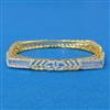 Cz Openable Kada With 2 Tone Rhodium Plating