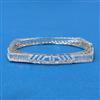 Cz Openable Kada With 2 Tone Rhodium Plating