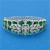 Cz Openable Kada With Rhodium Plating