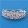 Cz Openable Kada With Rhodium Plating