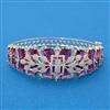 Cz Openable Kada With Rhodium Plating