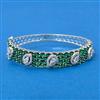 Cz Classic Kada With Rhodium Plating