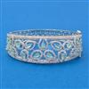 Cz Classic Kada With Rhodium Plating