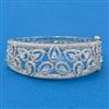 Cz Classic Kada With Rhodium Plating