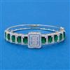 Cz Openable Kada With Rhodium Plating