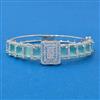 Cz Openable Kada With Rhodium Plating