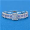 Cz Openable Kada With Rhodium Plating