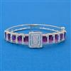 Cz Openable Kada With Rhodium Plating