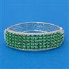 Cz Openable Kada With Rhodium Plating