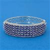 Cz Openable Kada With Rhodium Plating