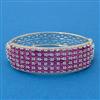 Cz Openable Kada With Rhodium Plating