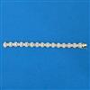 Cz Classic Bracelet With 2 Tone Rhodium Plating