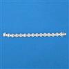 Cz Classic Bracelet With 2 Tone Rhodium Plating