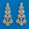 Cz Classic Earring With 2 Tone Rhodium Plating
