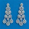 Cz Classic Earring With 2 Tone Rhodium Plating